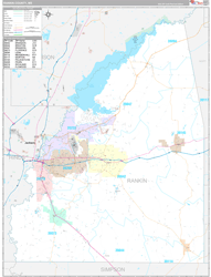 Rankin County, MS Wall Map Premium Style 2024
