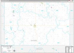 Ransom County Wall Map Premium Style 2026