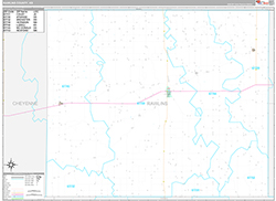 Rawlins County Wall Map Premium Style 2026