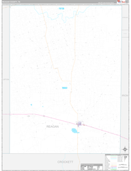 Reagan County, TX Wall Map Premium Style 2024