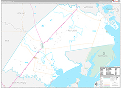 Refugio County Wall Map Premium Style 2026