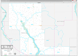 Renville County Wall Map Premium Style 2026