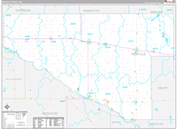 Renville County, MN Wall Map Premium Style 2026