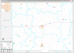 Rice County, KS Wall Map Premium Style 2026