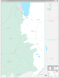Rich County, UT Wall Map Premium Style 2023