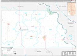 Richardson County Wall Map Premium Style 2026