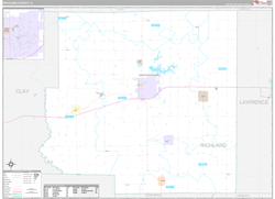 Richland County, IL Wall Map Premium Style 2024