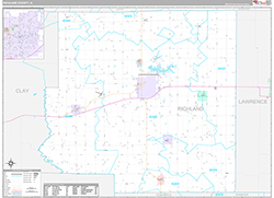 Richland County, IL Wall Map Premium Style 2026