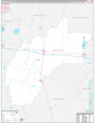 RichlandParish (County), LA Wall Map Premium Style 2023