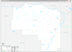 Richland County, MT Wall Map Premium Style 2024