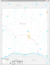 Richland County, WI Wall Map Premium Style 2024