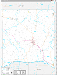 Richland County, WI Wall Map Premium Style 2026