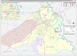 Richmond County Wall Map Premium Style 2026