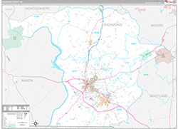 Richmond County, NC Wall Map Premium Style 2026