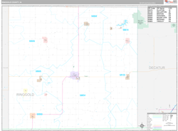 Ringgold County, IA Wall Map Premium Style 2024
