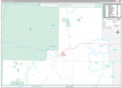 Ripley County Wall Map Premium Style 2026
