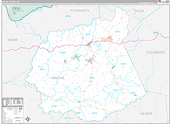 Ritchie County Wall Map Premium Style 2026