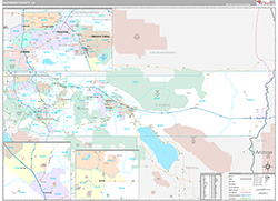 Riverside County, CA Wall Map Premium Style 2026
