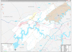 Roane County, TN Wall Map Premium Style 2024