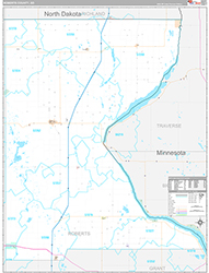Roberts County Wall Map Premium Style 2026