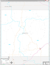 Roberts County Wall Map Premium Style 2026