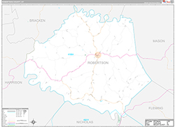 Robertson County Wall Map Premium Style 2026