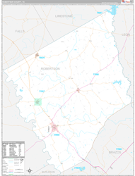 Robertson County, TX Wall Map Premium Style 2024