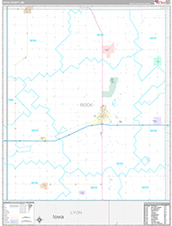 Rock County Wall Map Premium Style 2026