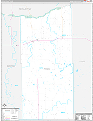 Rock County Wall Map Premium Style 2026