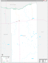 Rock County, NE Wall Map Premium Style 2023