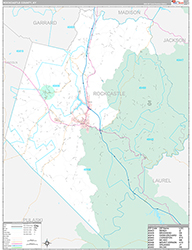 Rockcastle County Wall Map Premium Style 2026