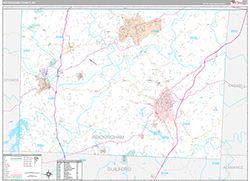 Rockingham County Wall Map Premium Style 2026