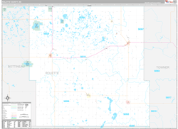 Rolette County, ND Wall Map Premium Style 2023