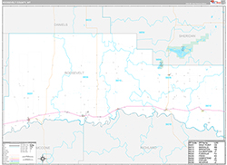 Roosevelt County, MT Wall Map Premium Style 2026
