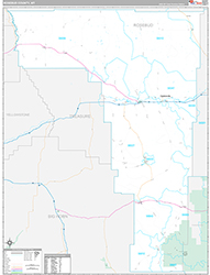 Rosebud County, MT Wall Map Premium Style 2026