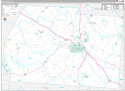 Ross County Wall Map Premium Style 2026