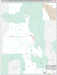 Routt County Wall Map Premium Style 2026