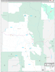 Routt County, CO Wall Map Premium Style 2024