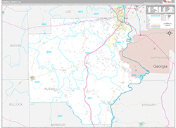 Russell County Wall Map Premium Style 2026
