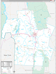 Rutland County Wall Map Premium Style 2026