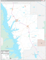 SabineParish (County), LA Wall Map Premium Style 2023