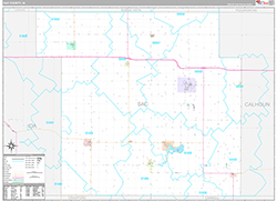 Sac County, IA Wall Map Premium Style 2026