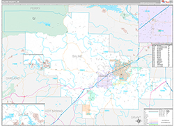 Saline County Wall Map Premium Style 2026