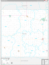 Saline County Wall Map Premium Style 2026