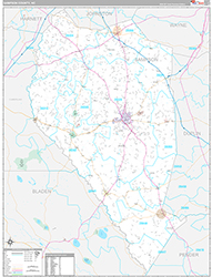 Sampson County Wall Map Premium Style 2026