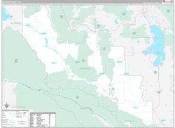 Sanders County, MT Wall Map Premium Style 2024