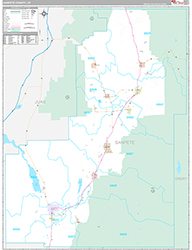 Sanpete County Wall Map Premium Style 2026