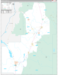Sanpete County, UT Wall Map Premium Style 2023