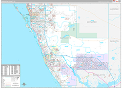 Sarasota County Wall Map Premium Style 2026