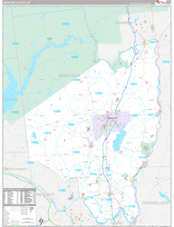 Saratoga County, NY Wall Map Premium Style 2024